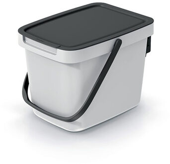 Keden GFT aanrecht afvalbak - creme wit - 6L - 20 x 26 x 20 cm
