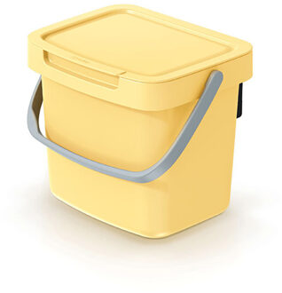 Keden GFT aanrecht afvalbak - geel - 3L - 19 x 17 x 15 cm