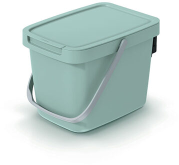 Keden GFT aanrecht afvalbak - mintgroen - 6L - 20 x 26 x 20 cm