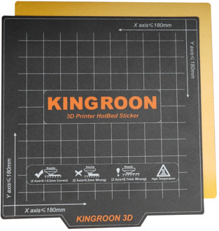 Kee Pang 3D Printer Heat Paper 180*180mm Flexible Magnetic 2 Layer Print HotBed Sticker 3D Printer Platform Heated Bed tape