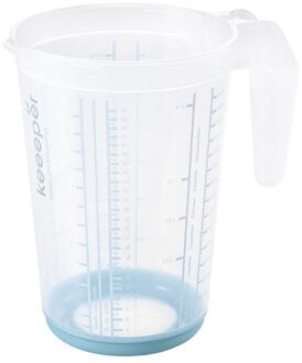 Keeeper Maatbeker anti-slip 1,5L blauw transparant
