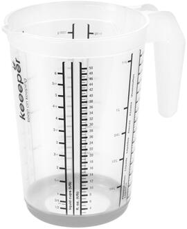 Keeeper Maatbeker anti-slip 1,5L grijs transparant