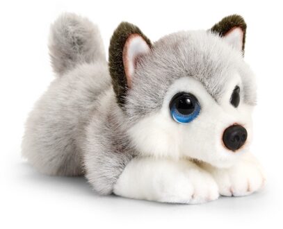 Keel Toys Husky honden knuffeldier 25 cm - Knuffel huisdieren Grijs