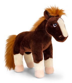 Keel Toys Knuffel paard - bruin - pluche - knuffeldier - 24 cm Multi
