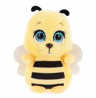 Keel Toys Knuffeldier kleine honingbij - zachte pluche - kwaliteit knuffels - geel/zwart - 14 cm - Knuffel boederijdiere