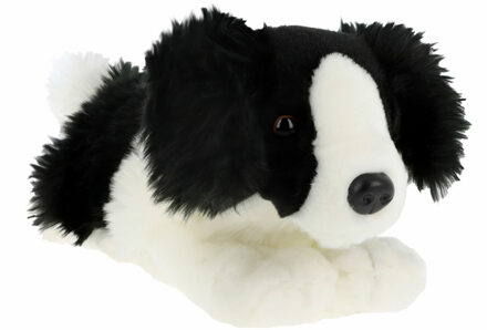 Keel Toys Knuffeldier Puppy Border Collie hond - zachte pluche stof - premium knuffels - 25 cm - Knuffel huisdieren Multikleur