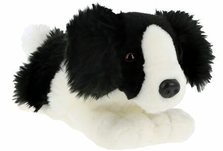 Keel Toys Knuffeldier Puppy Border Collie hond - zachte pluche stof - premium knuffels - 30 cm - Knuffel huisdieren Multikleur