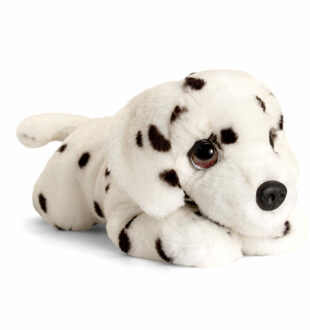 Keel Toys Knuffeldier Puppy Dalmatier hond - zachte pluche stof - premium knuffels - 25 cm - Knuffel huisdieren Wit