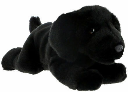 Keel Toys Knuffeldier Puppy Labrador hond - zachte pluche stof - premium knuffels - zwart - 30 cm - Knuffel huisdieren