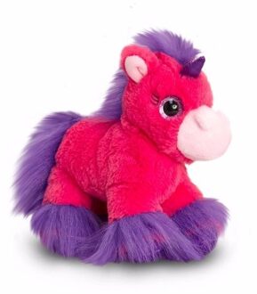 Keel Toys Knuffeldier unicorn fuchsia roze 18 cm