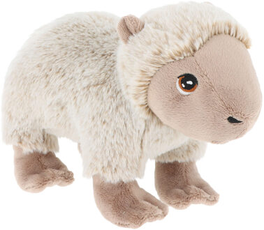 Keel Toys pluche Capybara knuffeldier - grijs - staand - 20 cm - Knuffeldier