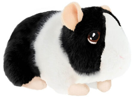 Keel Toys pluche Cavia - knuffeldier - zwart - met geluid - 15 cm