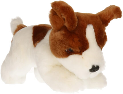 Keel Toys Pluche creme/bruine Jack Russel puppy honden knuffel 25 cm - Knuffel huisdieren