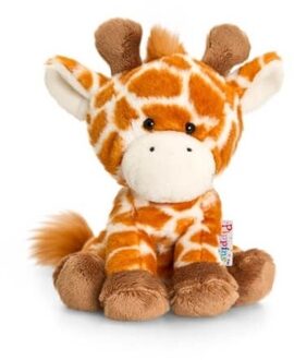 Keel Toys pluche giraffe knuffel oranje 14 cm Multi
