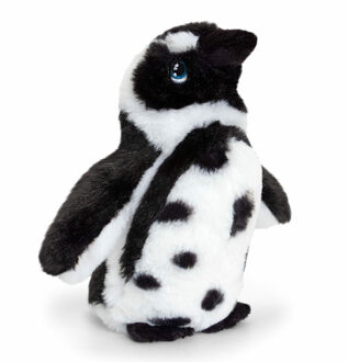 Keel Toys pluche Humboldt pinguin knuffeldier - wit/zwart - staand - 18 cm - Knuffeldier Multikleur