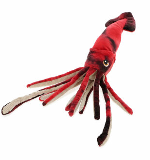 Keel Toys pluche inktvis/octopus knuffeldier - rood - zwemmend - 25 cm - Knuffel zeedieren