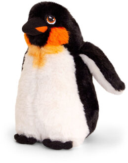 Keel Toys pluche keizers pinguin knuffeldier - wit/zwart - staand - 20 cm - Knuffeldier Multikleur