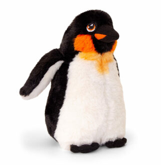 Keel Toys pluche keizers pinguin knuffeldier - wit/zwart - staand - 25 cm - Knuffeldier Multikleur