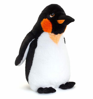 Keel Toys pluche keizers pinguin knuffeldier - wit/zwart - staand - 40 cm - Knuffeldier Multikleur