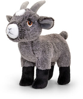 Keel Toys Pluche knuffel dier - geitje - grijs - 25 cm - Knuffelbeesten - Boerderij dieren Multi