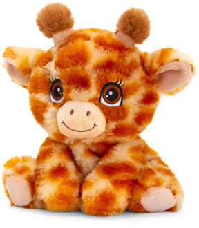 Keel Toys Pluche knuffel dier giraffe 16 cm - Knuffeldier Multikleur