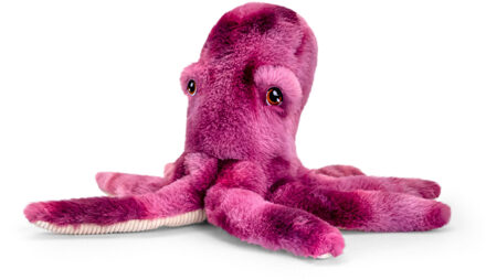 Keel Toys Pluche knuffel dier inktvis/octopus 25 cm - Knuffel zeedieren Multikleur