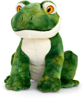 Keel Toys Pluche knuffel dier kikker 18 cm - Knuffeldier Groen