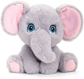 Keel Toys Pluche knuffel dier olifant 18 cm - Knuffeldier Multikleur