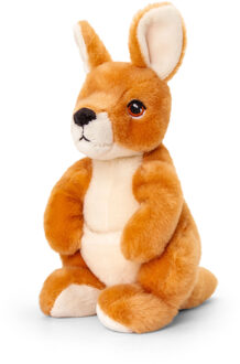 Keel Toys Pluche knuffel dier wallaby kangoeroe - bruin - 20 cm Multi
