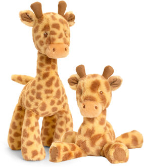 Keel Toys Pluche knuffel dieren Giraffes familie setje 14 en 25 cm