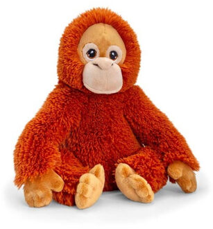 Keel Toys Pluche knuffel Orang Oetan aap/apen - 25 cm - Dieren knuffelbeesten - Apen - Knuffeldier Multikleur