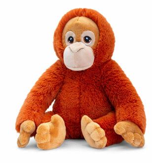 Keel Toys Pluche knuffel Orang Oetan aap/apen - 30 cm - Dieren knuffelbeesten - Apen - Knuffeldier Multikleur