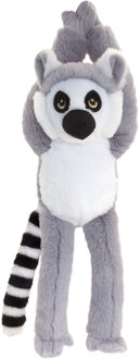 Keel Toys Pluche knuffel ringstaart maki aap - 55 cm - Knuffelbeesten - grijs - apen speelgoed