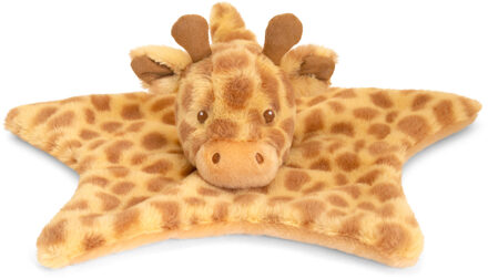 Keel Toys Pluche knuffeldoekje/tuttel dier giraffe 32 cm - Knuffeldoek Multikleur