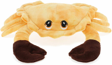 Keel Toys pluche krab knuffeldier - lichtbruin - lopend - 25 cm - Knuffel zeedieren