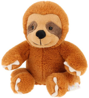 Keel Toys pluche luiaard knuffel - 14 cm - Bruin - Bosdieren Jungle - speelgoed knuffels