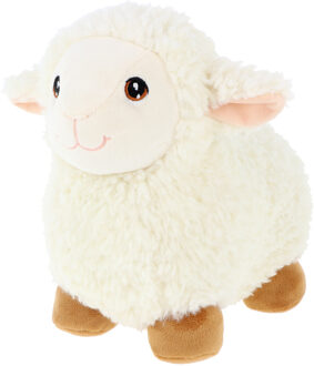 Keel Toys pluche schaap/lammetje knuffeldier - wit - lopend - 18 cm - Knuffel boederijdieren