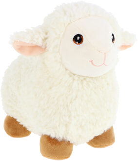 Keel Toys pluche schaap/lammetje knuffeldier - wit - lopend - 25 cm - Knuffel boederijdieren