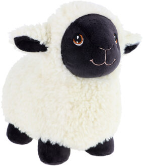 Keel Toys pluche schaap/lammetje knuffeldier - wit/zwart - lopend - 25 cm - Knuffel boederijdieren Multikleur