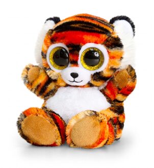 Keel Toys pluche tijger knuffel oranje 15 cm Multi