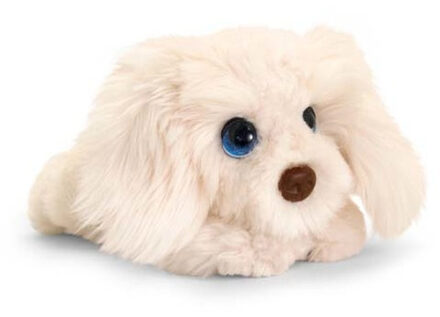 Keel Toys pluche witte pup Labradoodle honden knuffel 32 cm