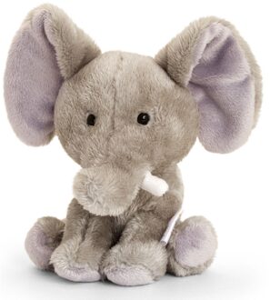 Keel Toys Zittend pluche olifant knuffel 14cm