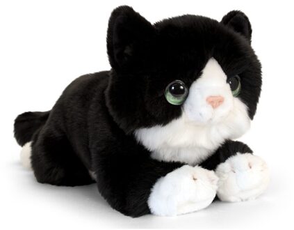 Keel Toys Zwarte kat/poes knuffelbeest 32 cm
