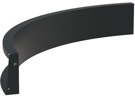 Keerwand aluminium 100 x 20 cm binnenbocht