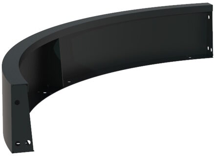 Keerwand aluminium 100 x 20 cm buitenbocht