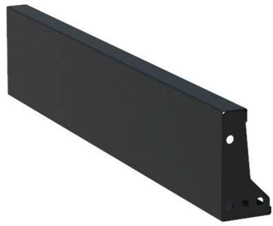 Keerwand aluminium 100 x 20 cm recht