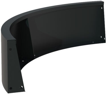 Keerwand aluminium 100 x 30 cm buitenbocht