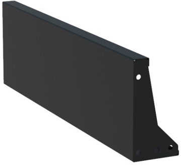 Keerwand aluminium 100 x 30 cm recht