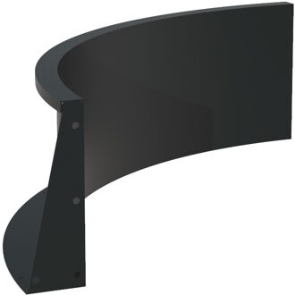 Keerwand aluminium 100 x 40 cm binnenbocht