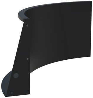 Keerwand aluminium 100 x 60 cm binnenbocht